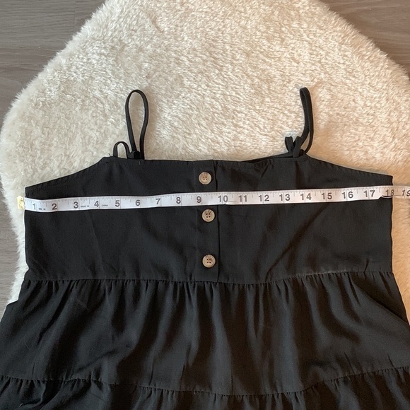 Anthropolgie Paper Crane Black Spaghetti Strap Top Size Small - Picture 12 of 15